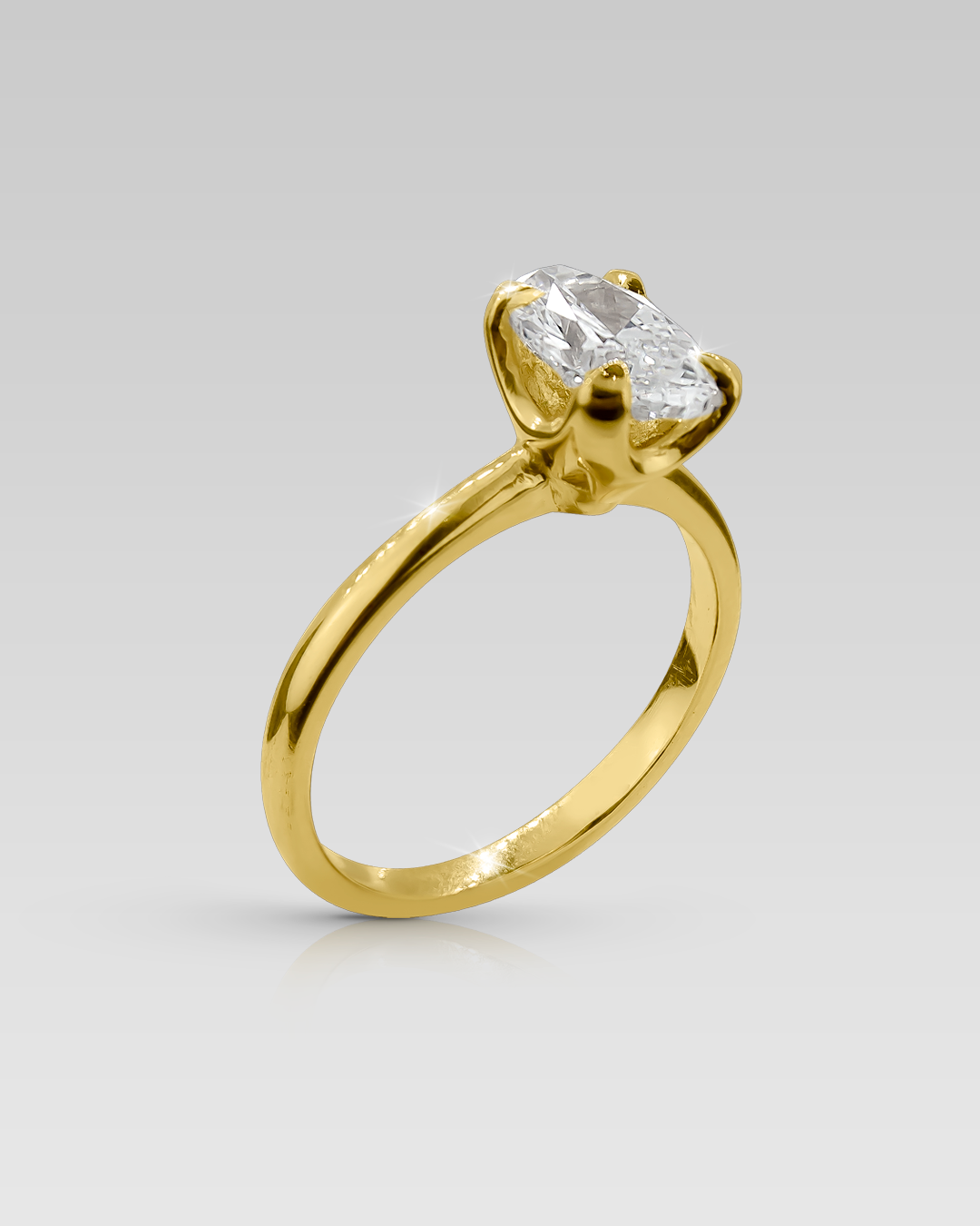 Anillo de Compromiso Solitario Adamant • Oval 2.20 Carats