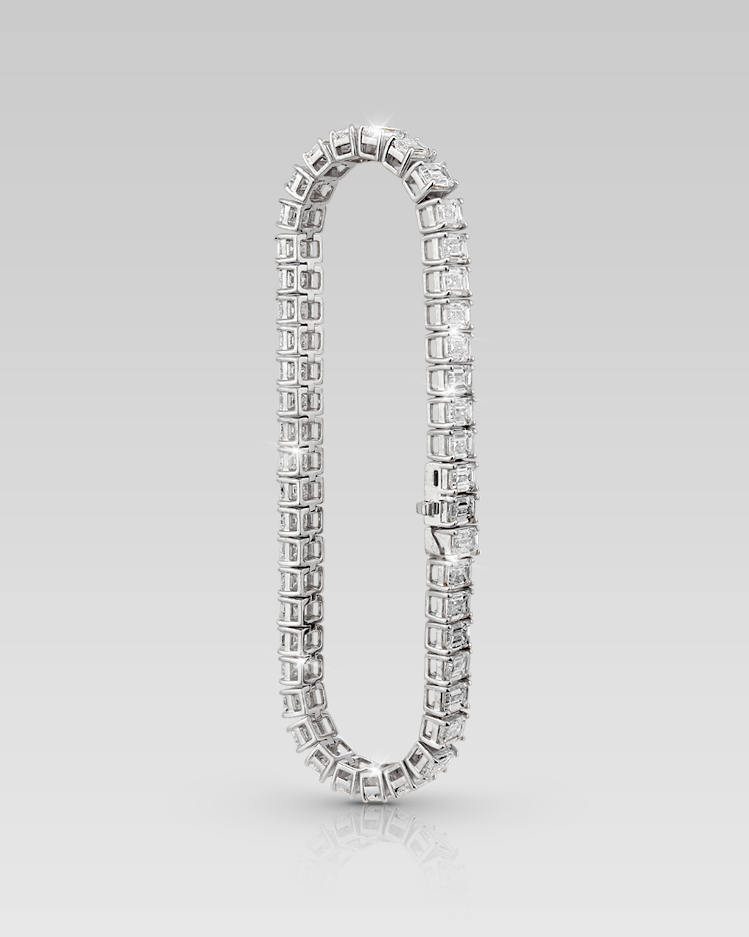 Tennis Bracelet • Corte Esmeralda 46 Brillantes