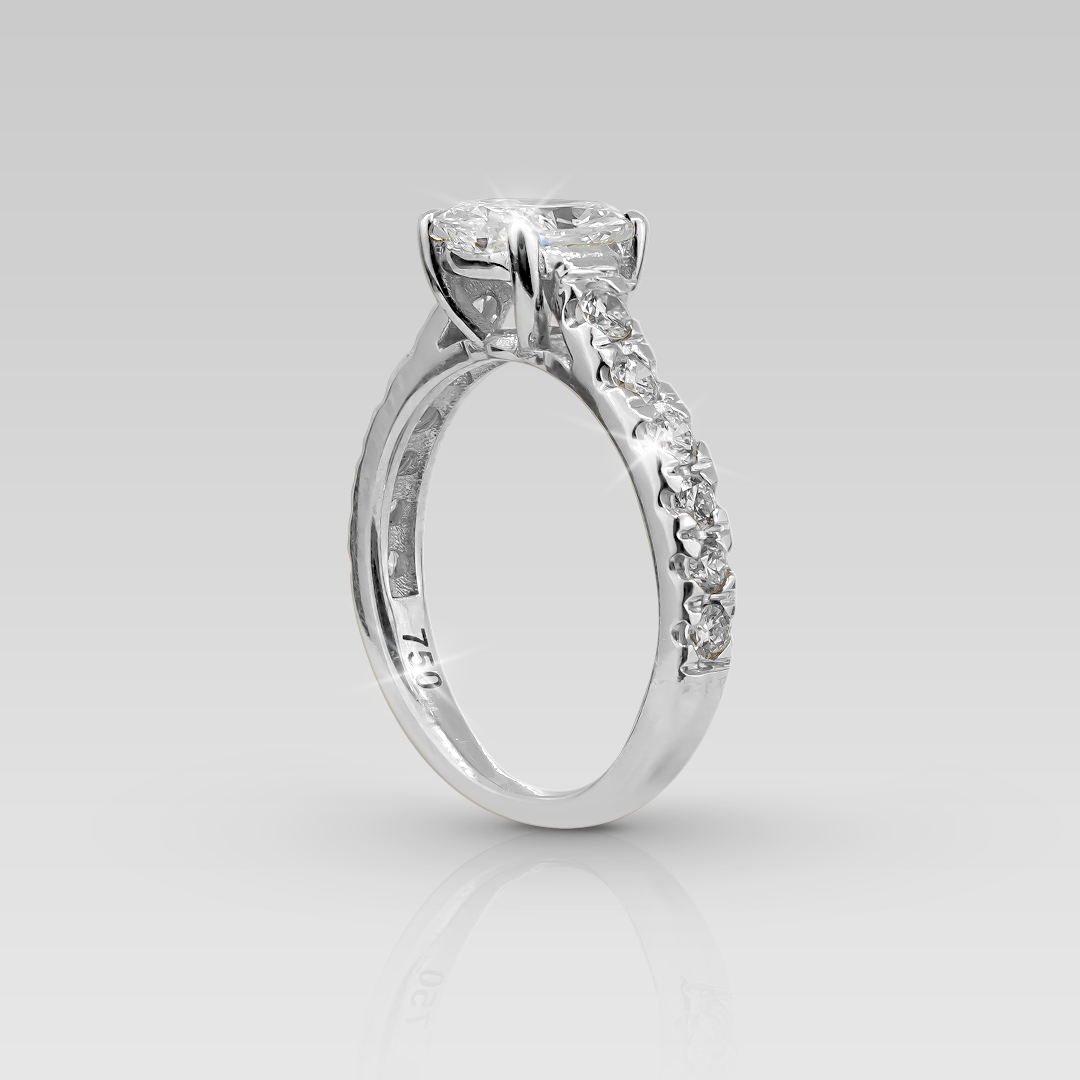 Anillos de Compromiso Eiffel • Cushion 1.10 Carats