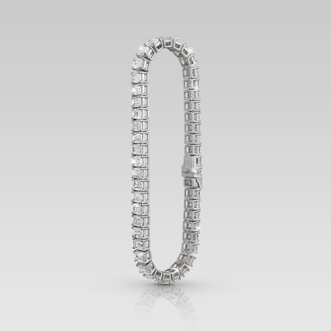 Tennis Bracelet • Corte Esmeralda 46 Brillantes