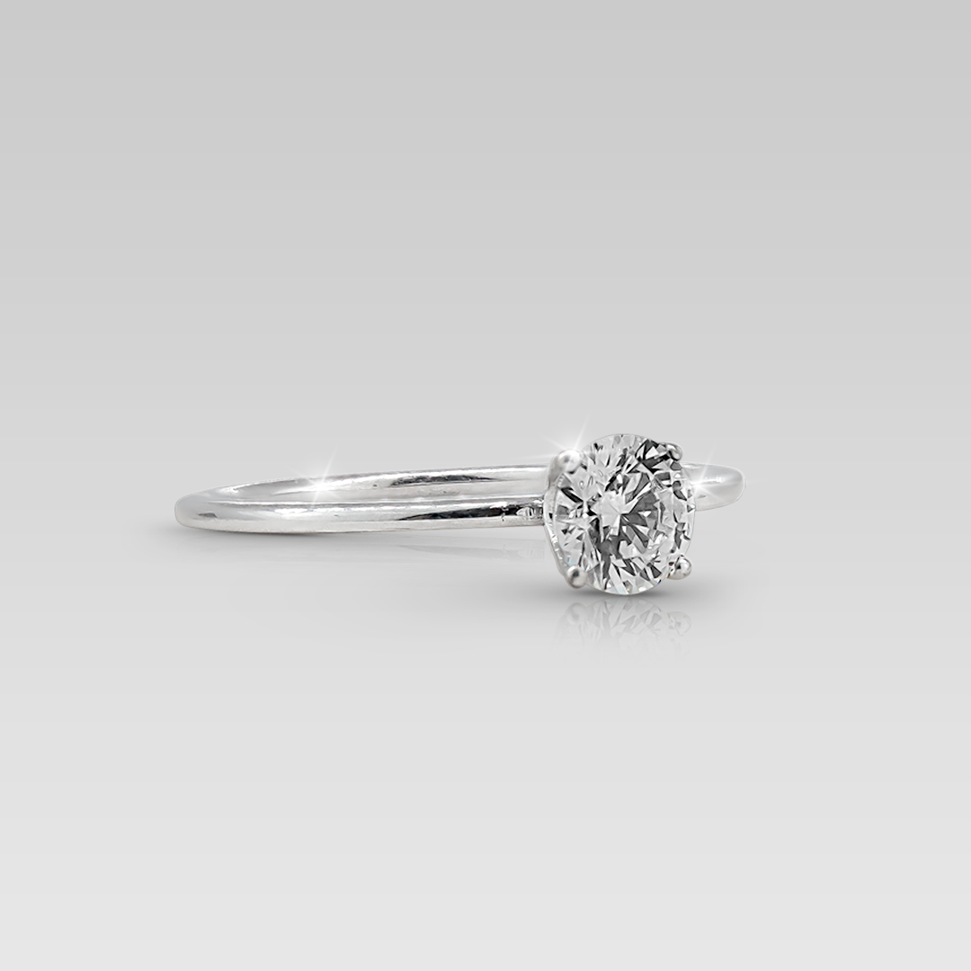 Anillo de Compromiso Solitario Adamant Petit • Round 0.55 Carats