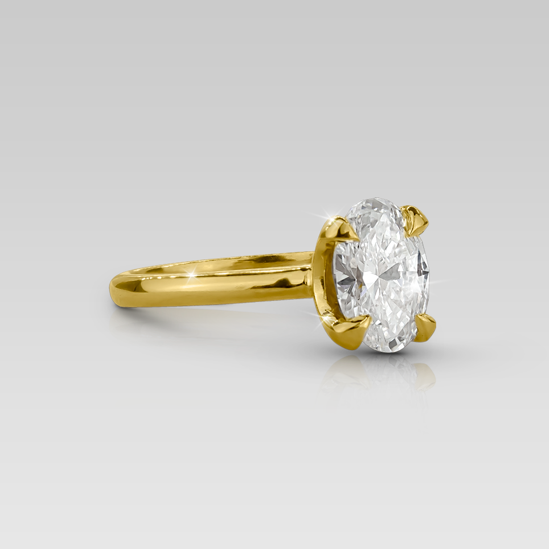 Anillo de Compromiso Solitario Adamant • Oval 2.20 Carats