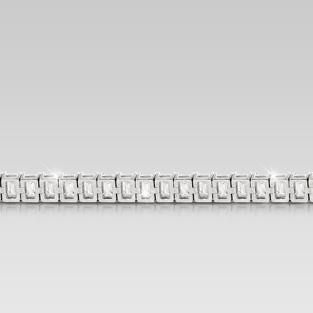 Tennis Bracelet • Corte Esmeralda 46 Brillantes