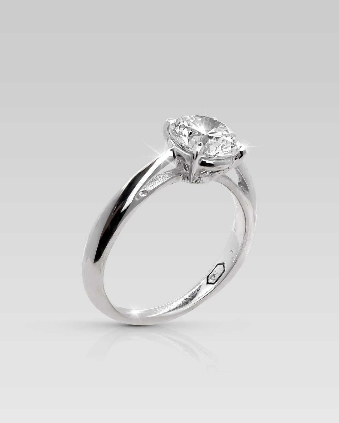 Anillo de Compromiso Solitario Especial • Round 1.09 carats