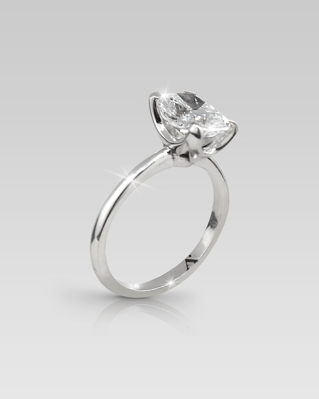 Anillo de Compromiso Solitario • Cushion 2 carats