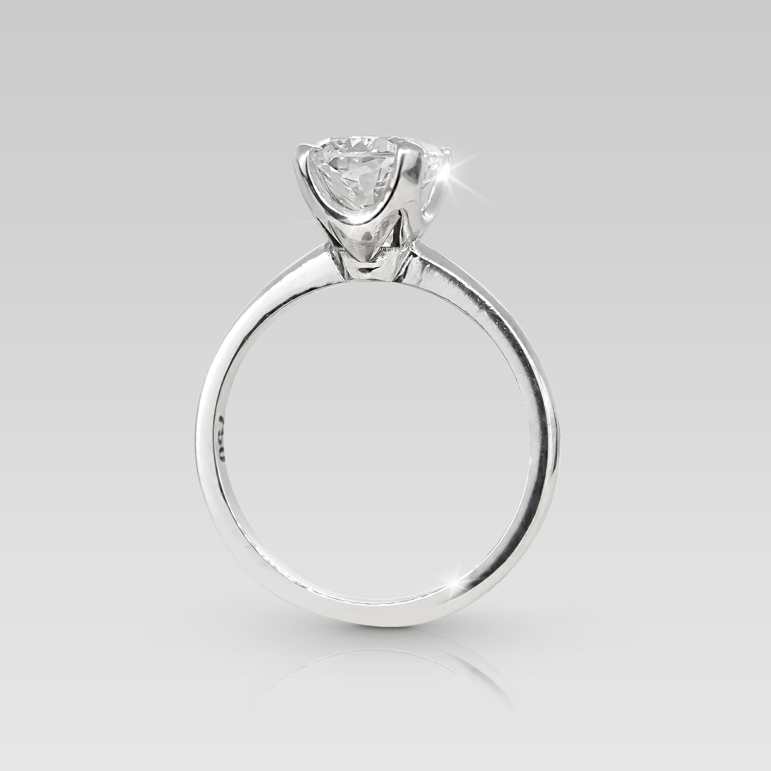 Anillo de Compromiso Solitario • Cushion 2 carats