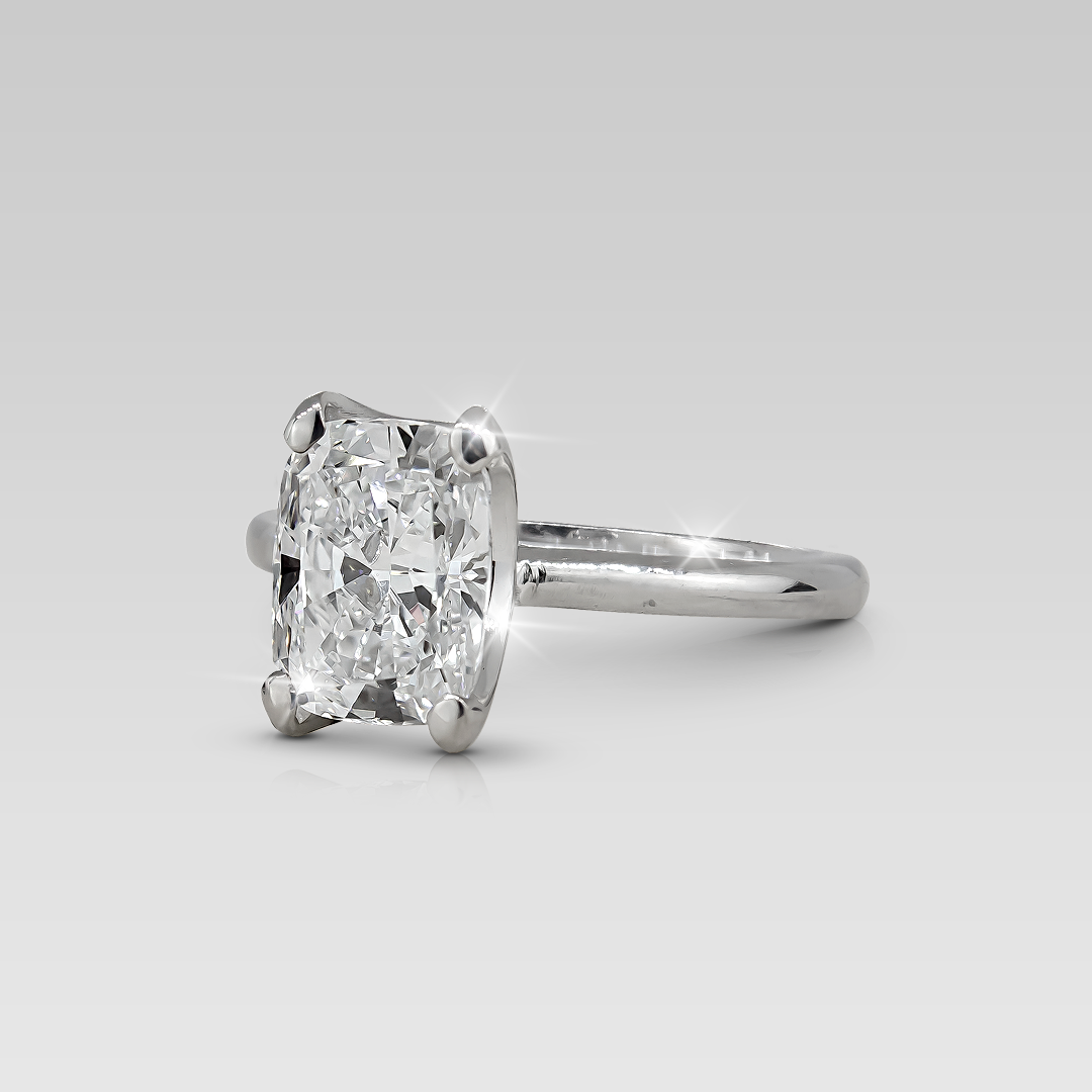 Anillo de Compromiso Solitario • Cushion 2 carats