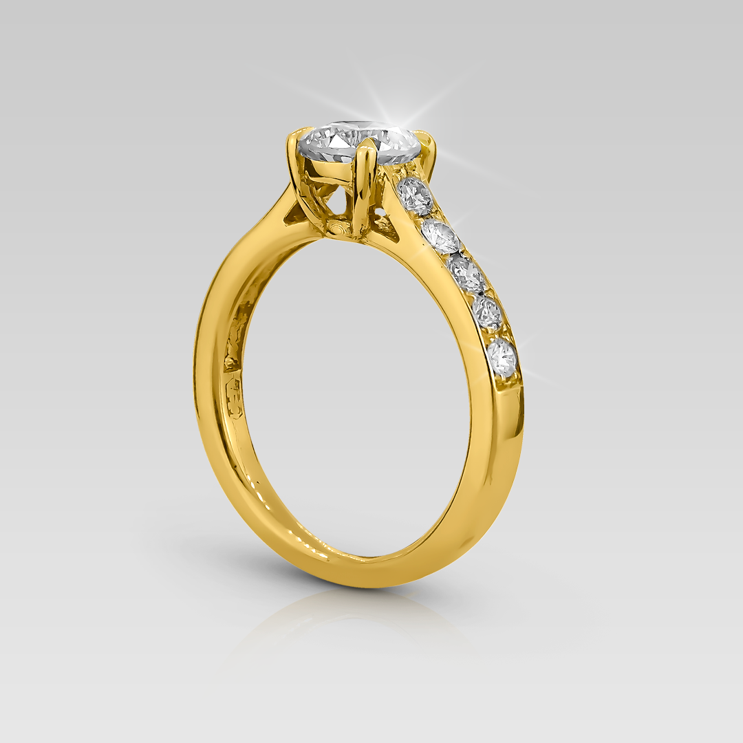 Anillo de Compromiso Eiffel • Round 1.10 Carats