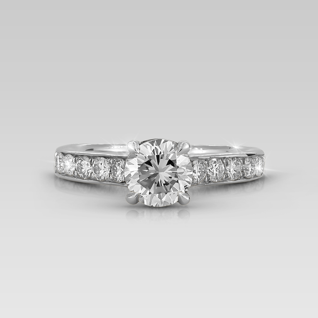 Anillo de Compromiso Eiffel • Round 1.10 Carats