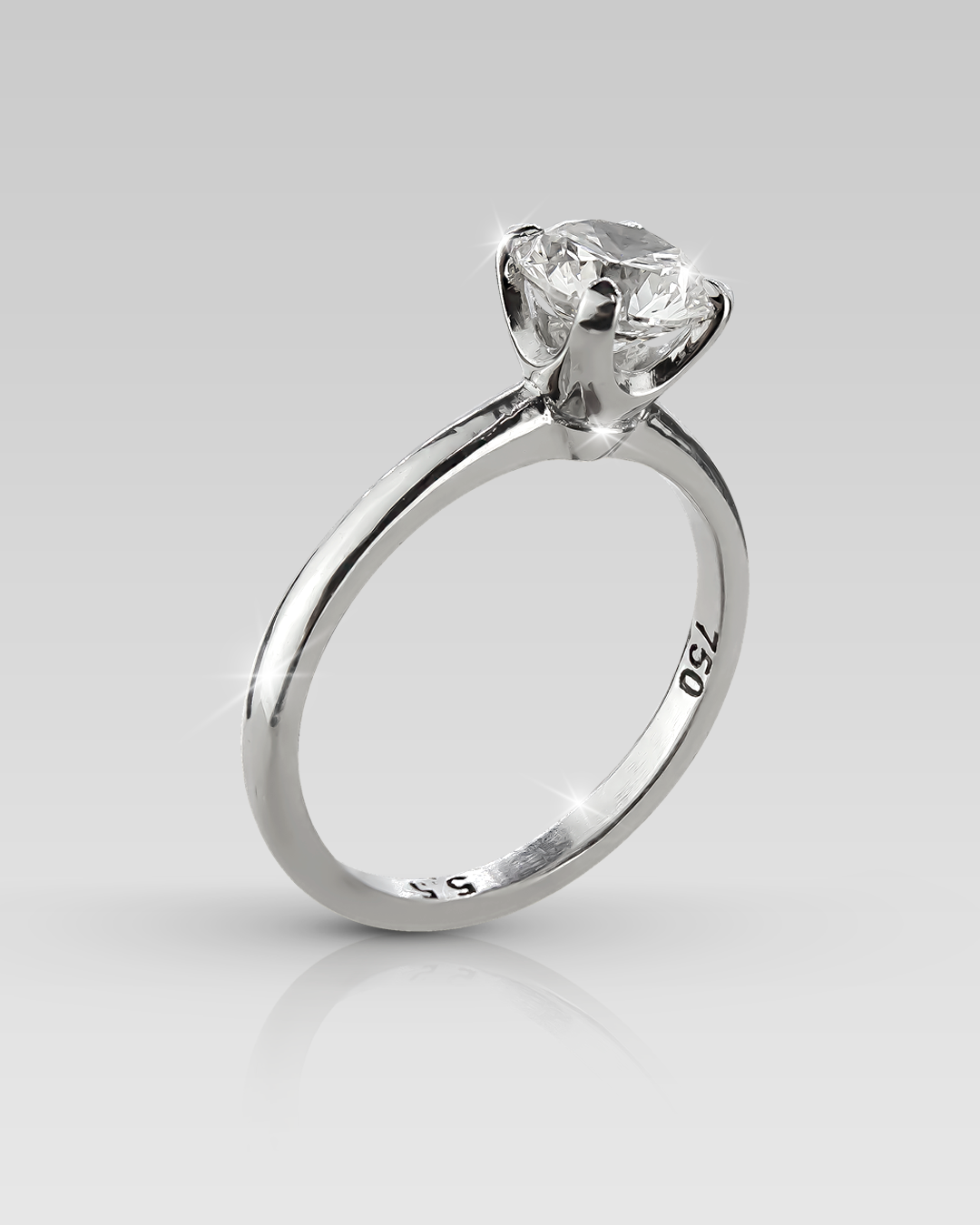 Anillo de Compromiso Solitario Adamant • Round