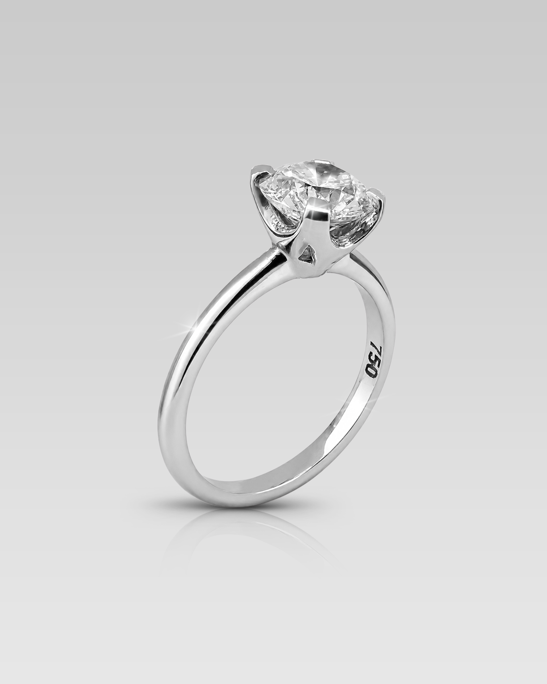 Anillo de Compromiso Solitario Adamant • Round