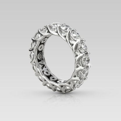 Banda Eternity Adamant • Corte Round 16 brillantes