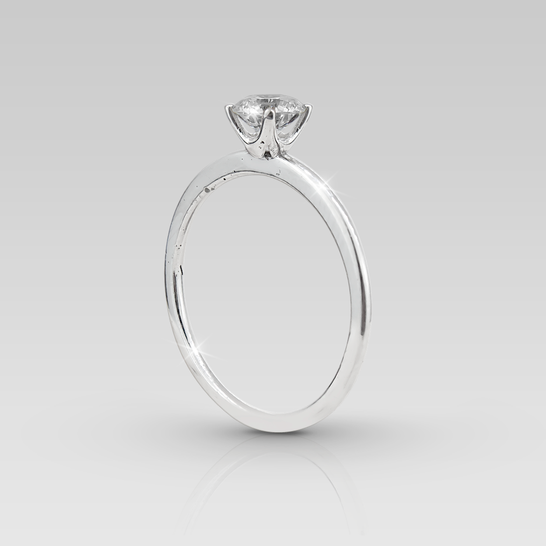 Anillo de Compromiso Solitario Adamant Petit • Round 0.55 Carats