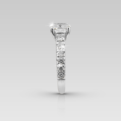 Anillo de Compromiso Eiffel • Cushion Cuadrado