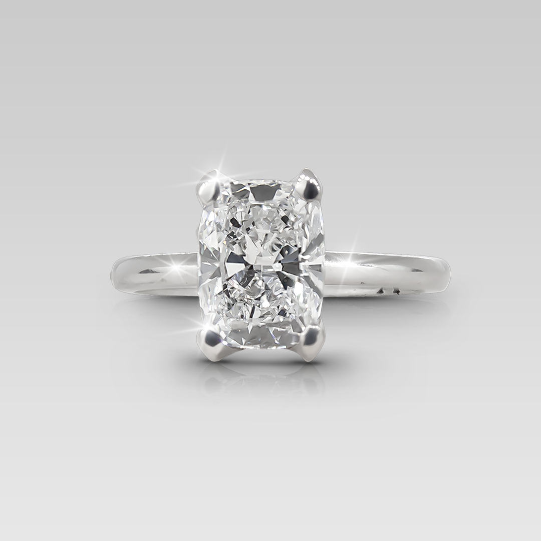 Anillo de Compromiso Solitario Adamant Cushion