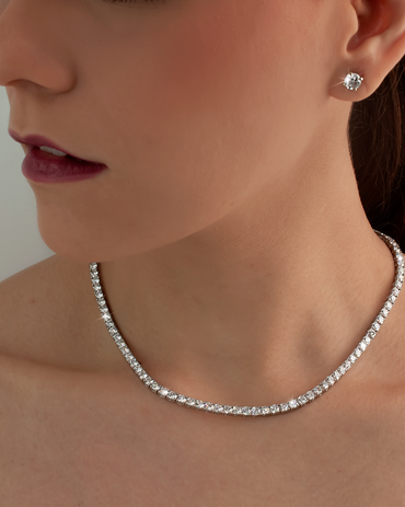 Tenis Necklace Petti • Corte round