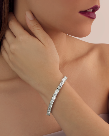 Tennis Bracelet • Corte princesa 40 Brillantes