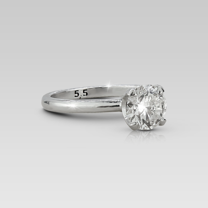Anillo de Compromiso Solitario Adamant • Round